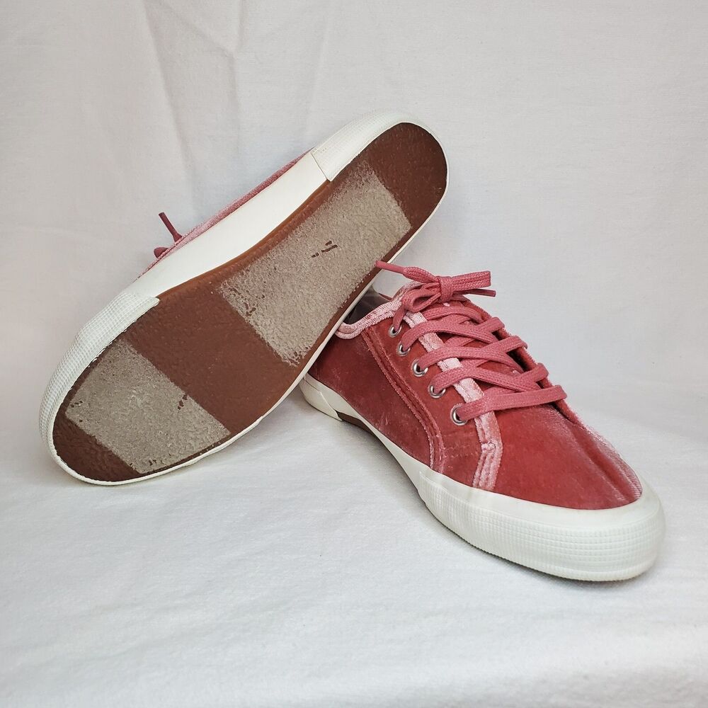 OLD NAVY  Women Crushed Velvet Pale Pink Sneaker Size 8